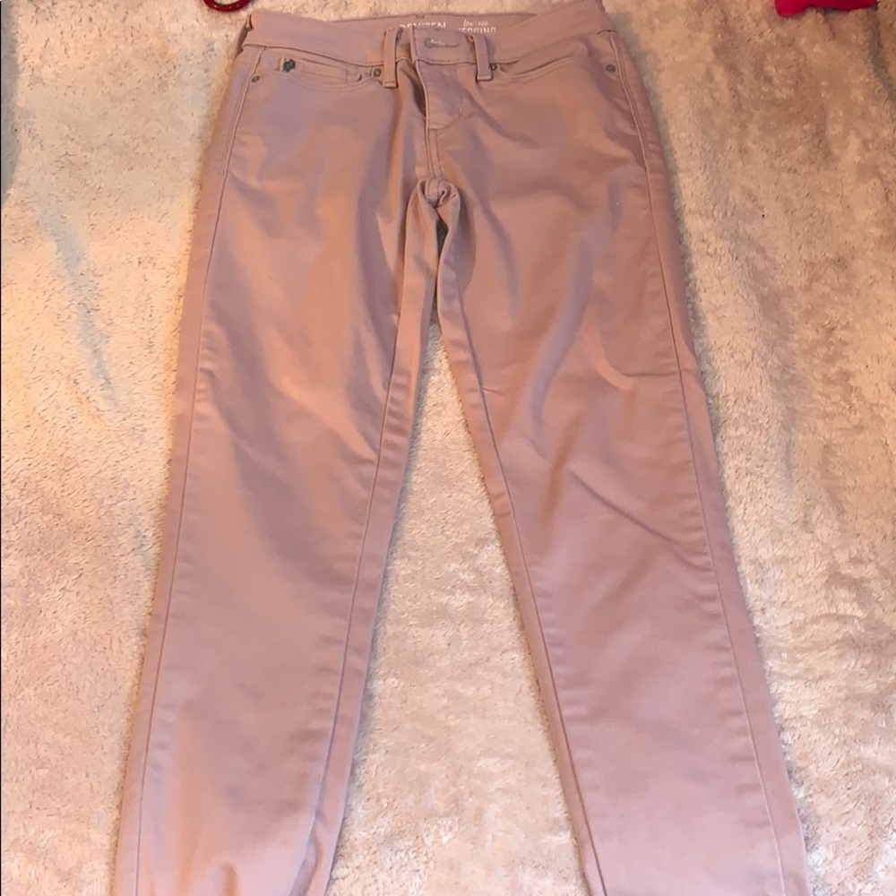 dusty pink skinny pants